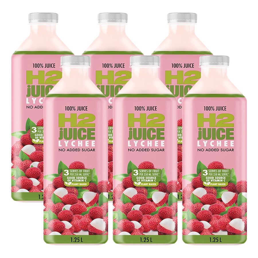 H2 Juice 1.25L Lychee 6 Pack