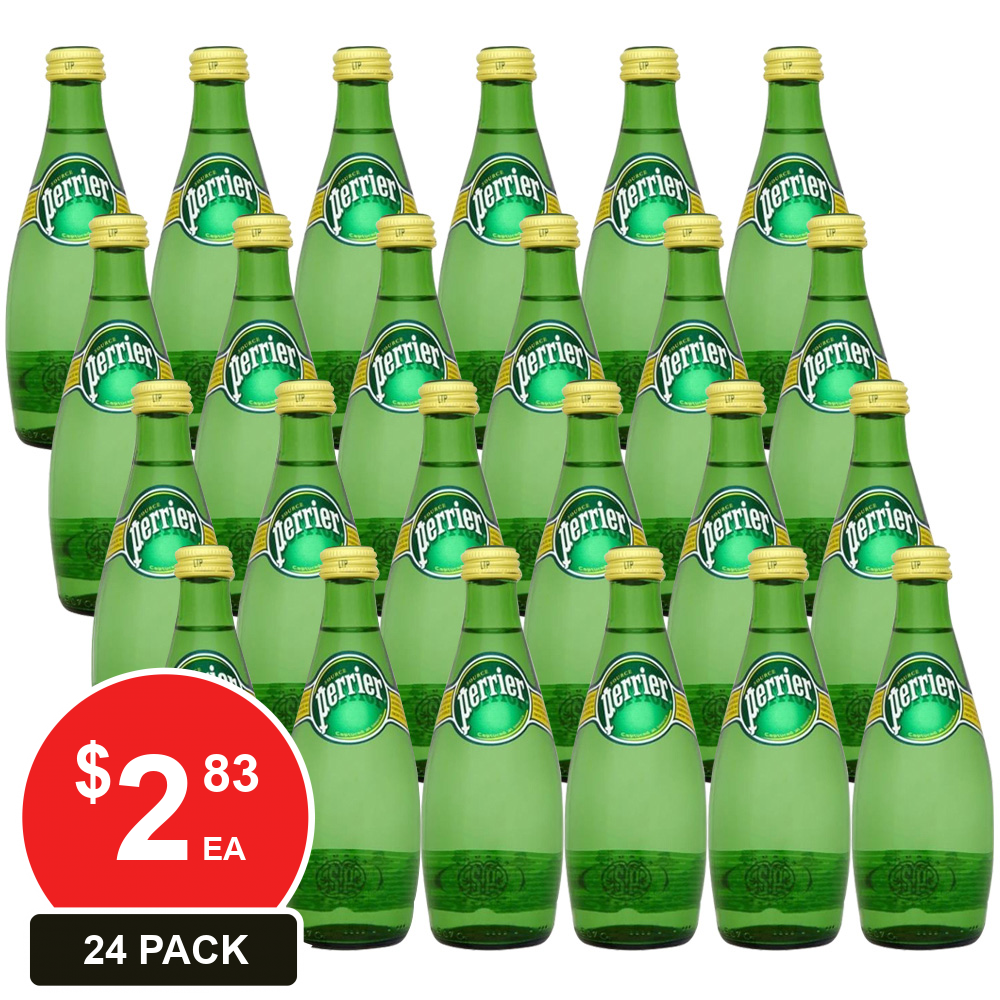 PERRIER 330ML SPARKLING MINERAL WATER 24 PACK