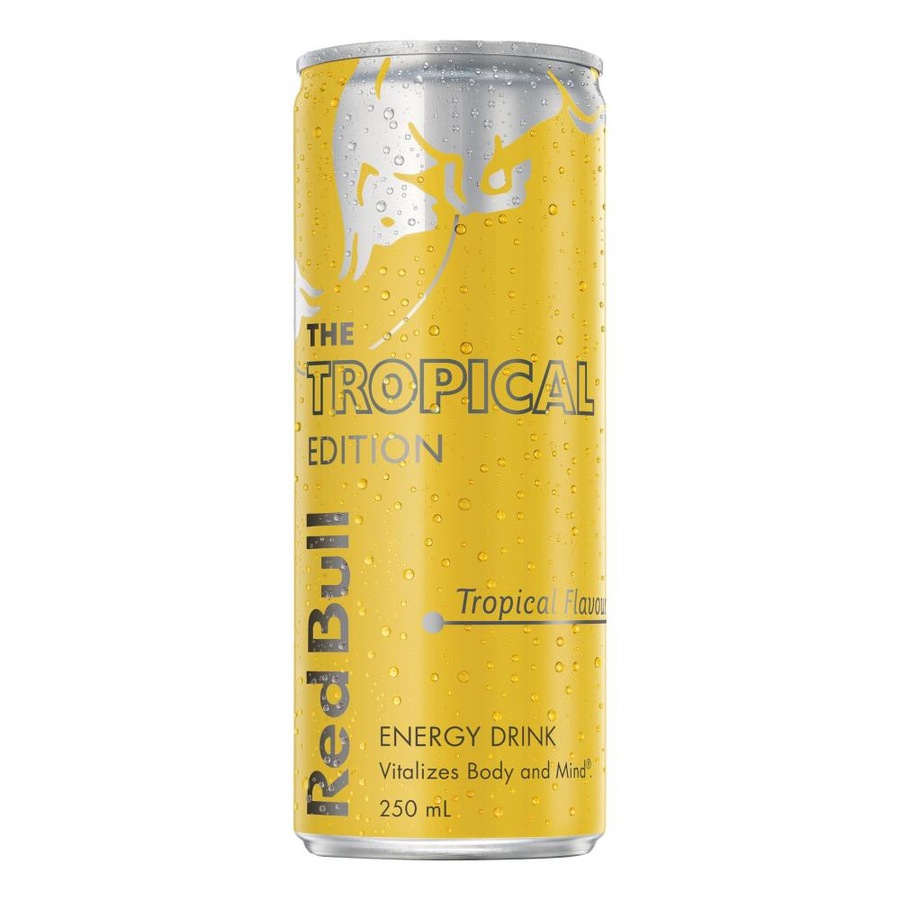 Red Bull Energy Drink, The Tropical Edition, 250ml 12 Pack