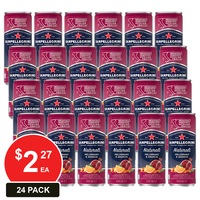 SAN PELLEGRINO 330mL SPARKLING MELOGRANO ARANCIA CANS 24 PACK