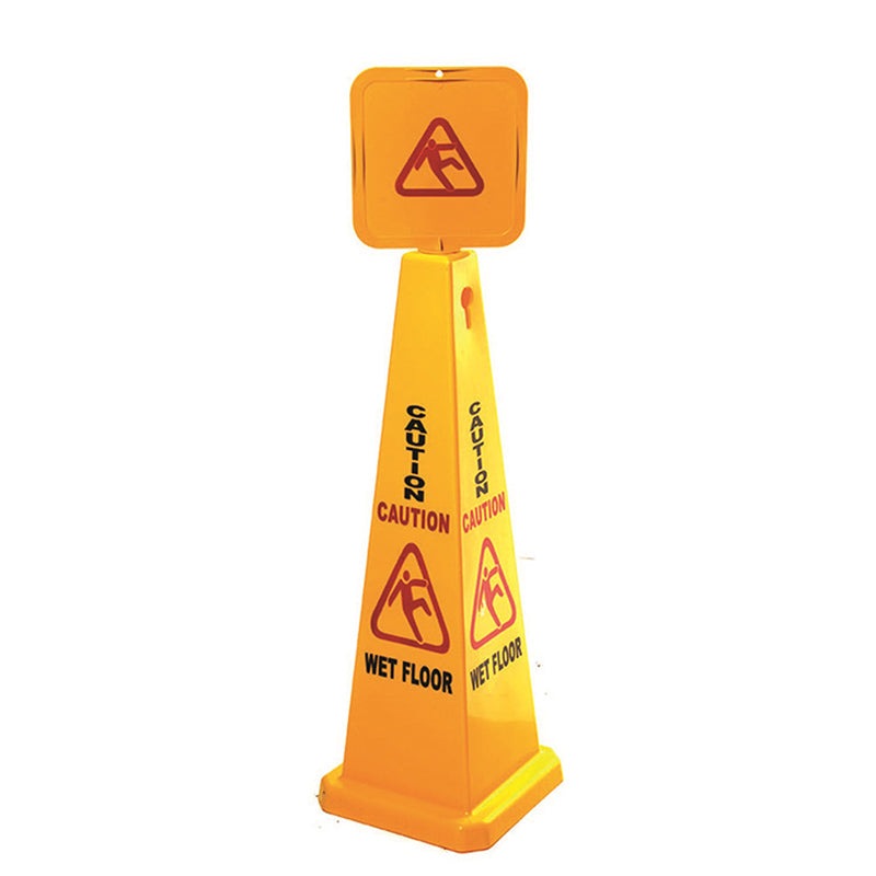 Buy 10x Wet Floor Cone Caution Safety Sign Yellow Hazard Slippery ...