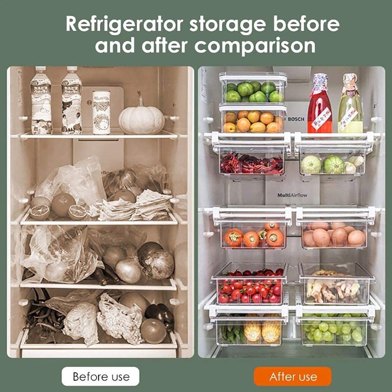 2 4x Lecluse Refrigerator Storage Rack Fridge Organizer Drawer Egg Kitchen Box Buy Food Containers 9343230112015
