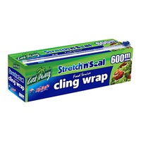 6x Cling Wrap Dispenser Slide Cutter Castaway Holder Plastic Clear 600m x 33cm