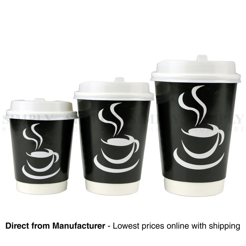 Buy Disposable Coffee Cups 8oz 12oz 16oz Takeaway Paper Double Wall Take Away Bulk Mydeal 3491