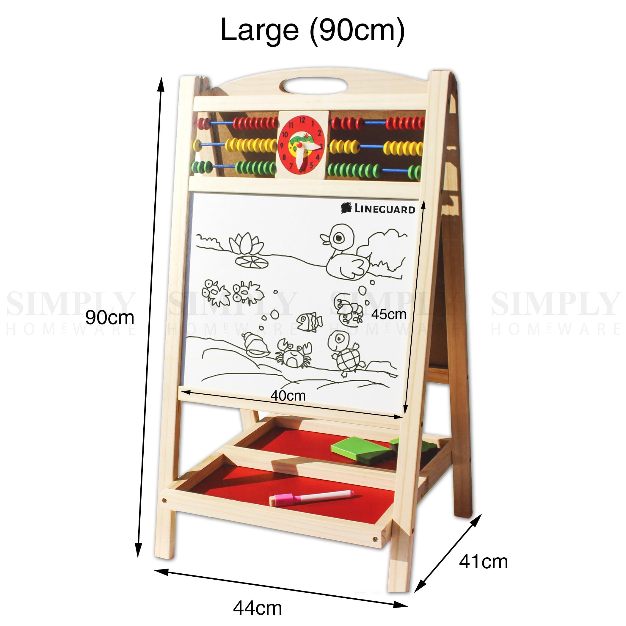 Kids Easel Art Childrens Whiteboard Blackboard Stand Wood