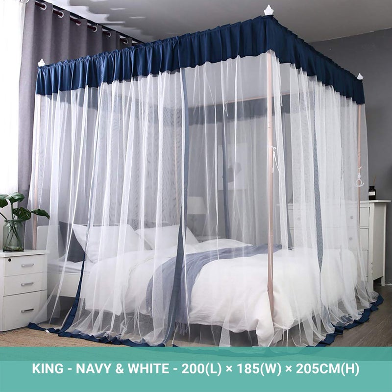 Lecluse Romantic Mosquito Curtain 4, Canopy Bed Covers Queen