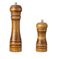 Lecluse Wood Pepper Grinder Pepper Mill Adjustable Coarseness Wooden Pepper mill