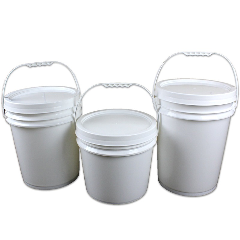 Pail Plastic Bucket with Lid Buckets Food Grade White 5L 10L 15L 20L ...