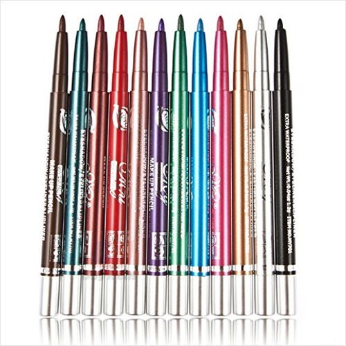 12 Colour Eye Shadow Eyeliner Pencil Cosmetic Makeup Pen Set
