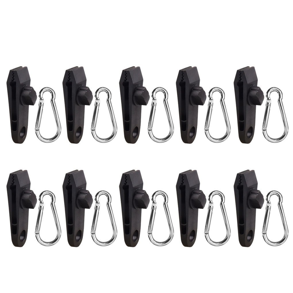 20pcs Tarp Clips and Hooks Hangers Thumb Screw Camping Tent Clamps Lock Grip Heavy Duty