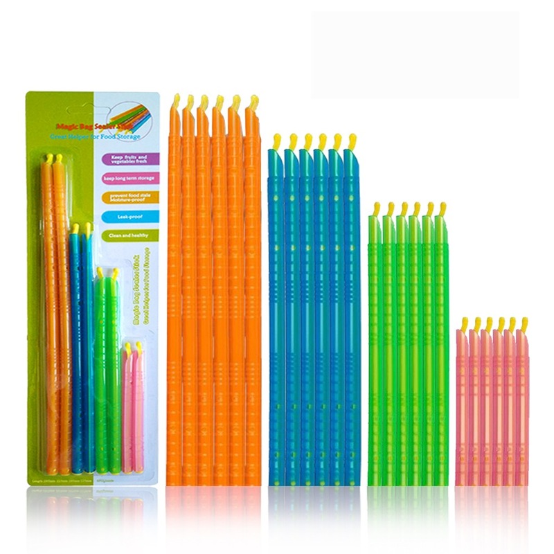 Buy 24pcs Kitchen Sealing Sticks Reusable Clips Bag Sealer Lock Rod