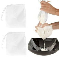 4 pcs 20x30cm Reusable Nylon Mesh Filter Net Size Strainer Bag Nut Tea Milk Fruit Juice Food Grade