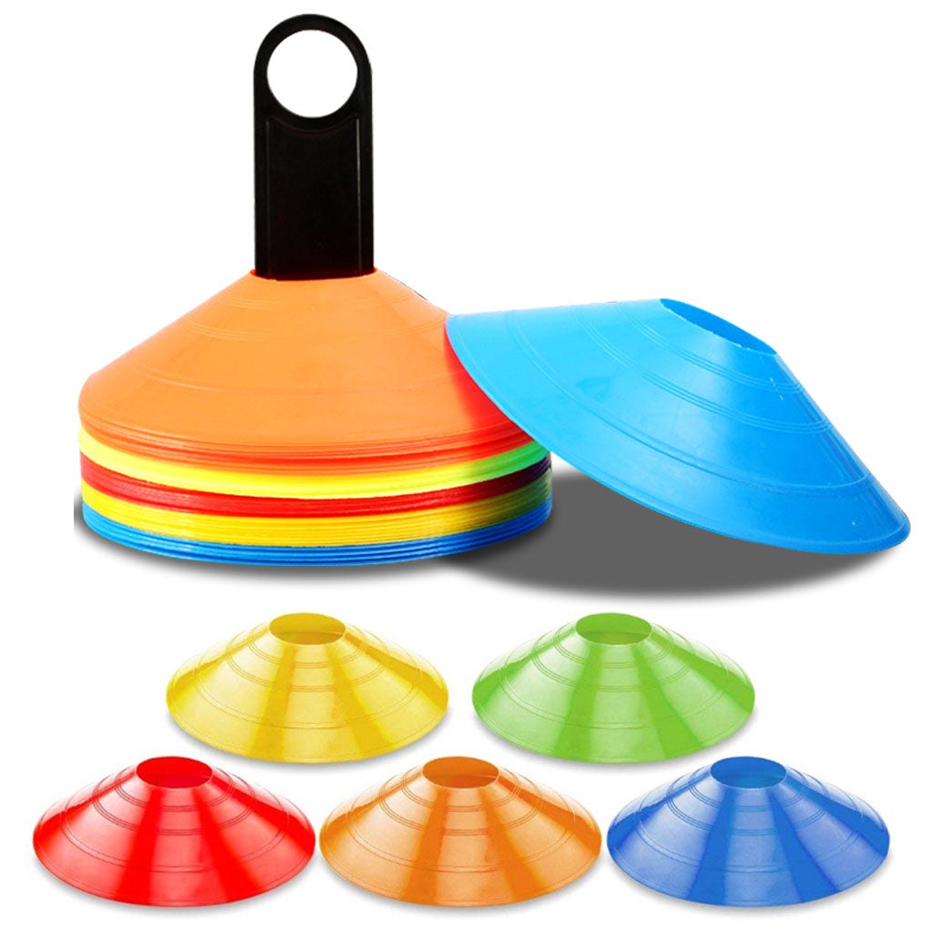 60 PACK SPORTS TRAINING DISCS MARKERS CONES SOCCER AFL EXERCISE PERSONAL FITNESS