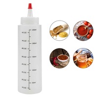 6X 250ml/500ml Measuring Squeeze Bottle Condiment Dispenser BEST Sauce Mustard Bottle
