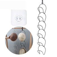 Baseball Cap Hat Clothes Rack Hanger Home Organizer Storage Door Closet Hanger - Black/White