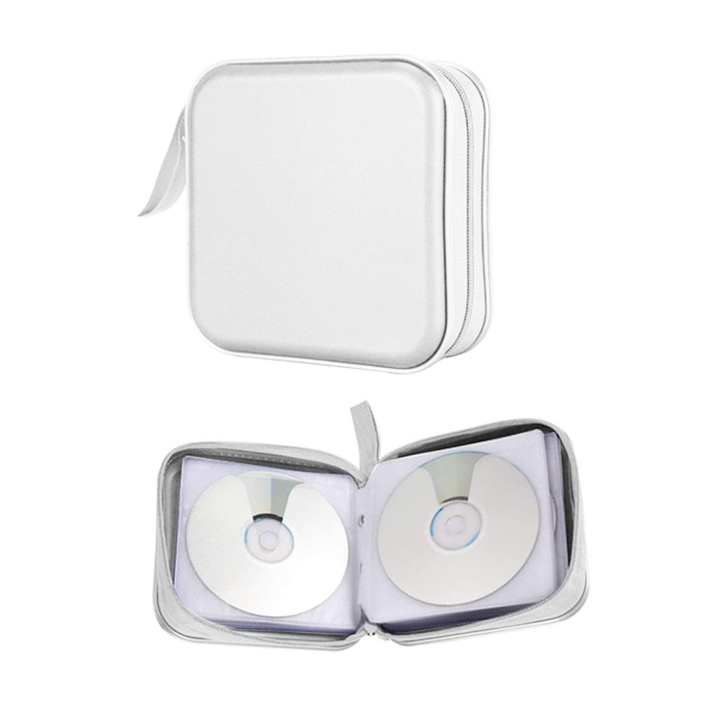Blue Portable CD DVD Bag Wallet Disc Storage Case Box Holder Hard Shell Holds 40pcs