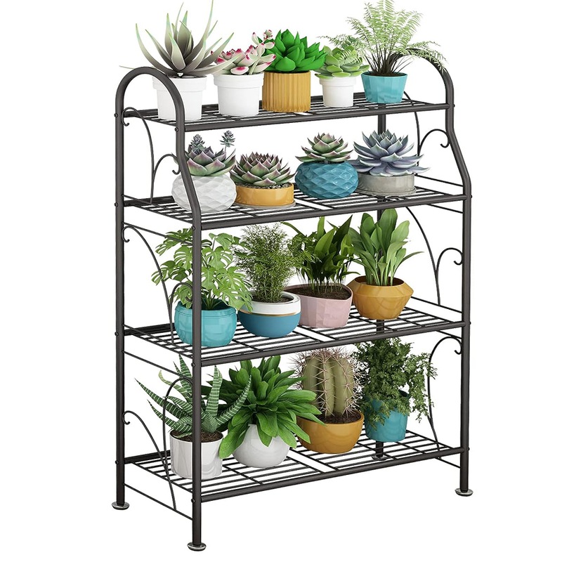Buy DelSol Indoor Plant Stands 4 Tier Metal Outdoor Corner Plant Shelf