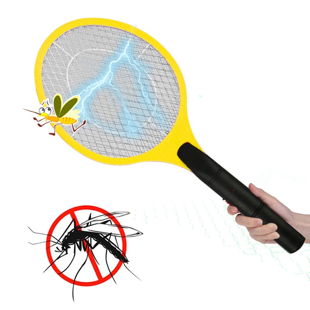 Vivva Electric Bug Zapper Tennis Racket Mosquito Fly Swatter Insect Killer Battery Yellow