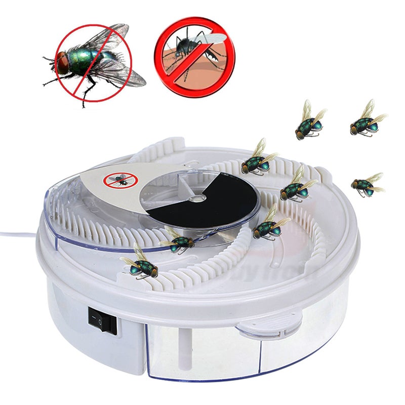 Fly Trap Electric Device with Trapping Food -White USB Cable Insect Killer