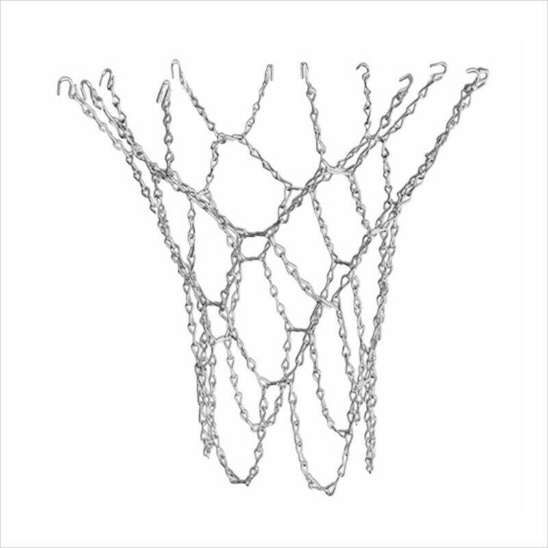 Vivva Heavy Duty Basketball Net Metal Chain Link Zinc Steel Durable 12 Loops