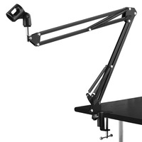Pro Mic Microphone Suspension Boom Arm Desktop Stand Holder Mount for Broadcast