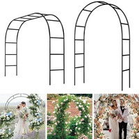 SpringUp Garden Arch Climbing Plants Support Flower Arbour Pergola Trellis Archway Party(Black, White)
