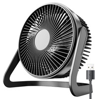 Vivva 4/8 inch Portable mini USB Cooling Fan 360 Degree Rotation Small Desktop Quiet Fan