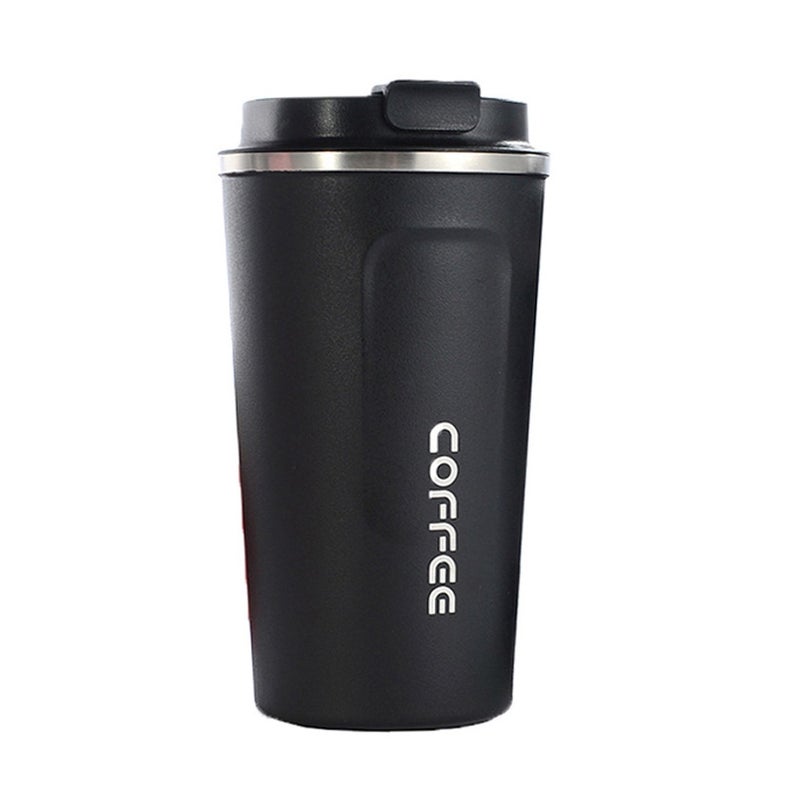 1pc 510ml 304 Stainless Steel Double-layer Coffee Mug With Lid, Leakproof  Insulated Cup For Adults And Kids