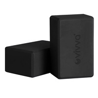 Vivva Yoga Block Brick High Density EVA Foaming Home Exercise Practice Fitness 2pcs Set, 4 Colours