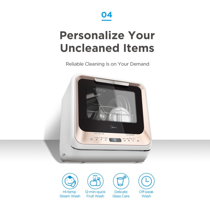 Buy Midea Second Generation Benchtop Dishwasher Mini Multifunctional