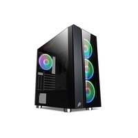 1st Player Black Sir B7-E ATX PC Gaming Case w/ 4x M2 RGB Cooling Fans