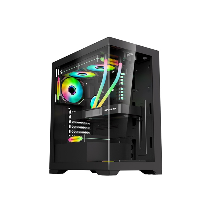 1st Player MI7 ATX M-ATX Mini-ITX PC Gaming Case - Black