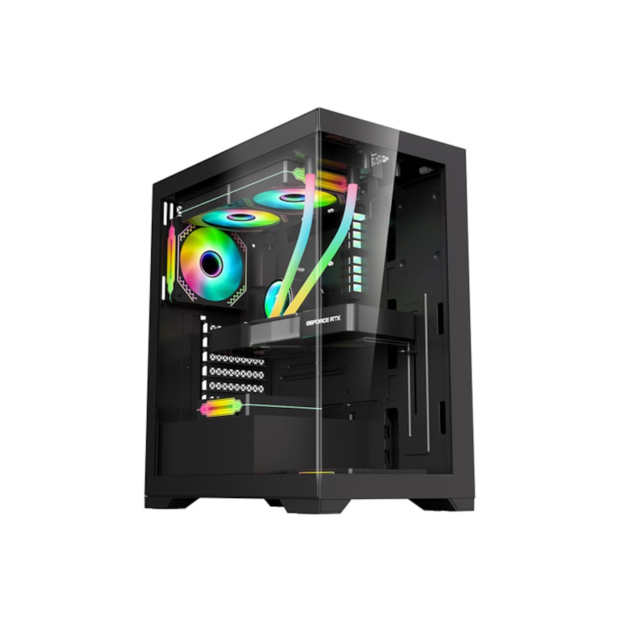 1st Player MI7 ATX M-ATX Mini-ITX PC Gaming Case - Black