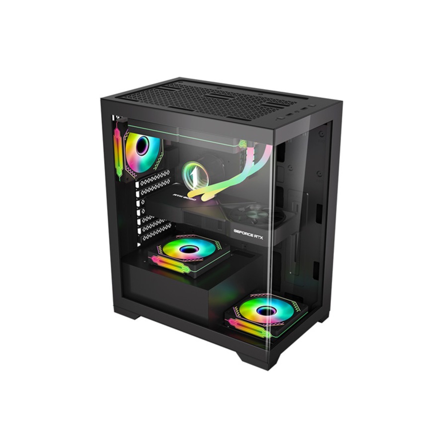 1st Player MI7 ATX M-ATX Mini-ITX PC Gaming Case - Black