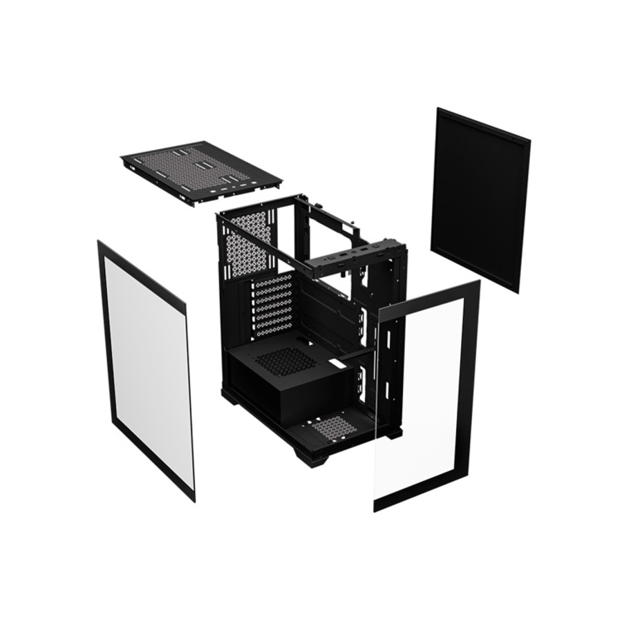 1st Player MI7 ATX M-ATX Mini-ITX PC Gaming Case - Black