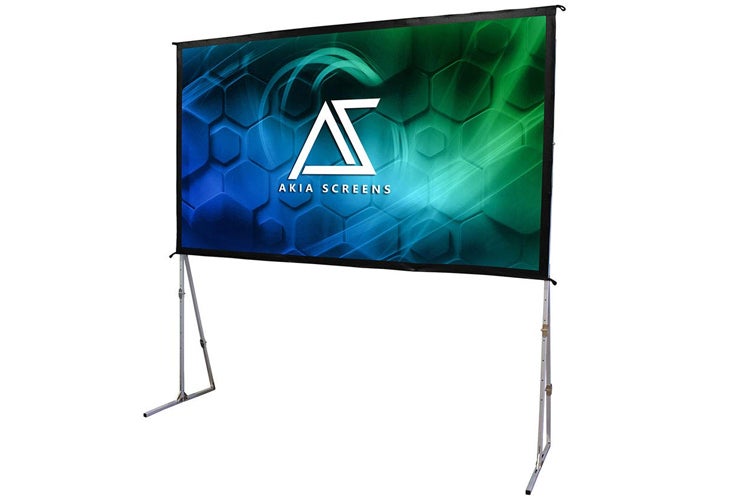 Akia Screens 120" Indoor Outdoor Portable Projector Screen with Stand