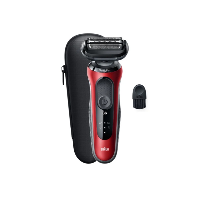 Buy Braun 61R1000S Series 6 Wet & Dry Electric Shaver Red MyDeal