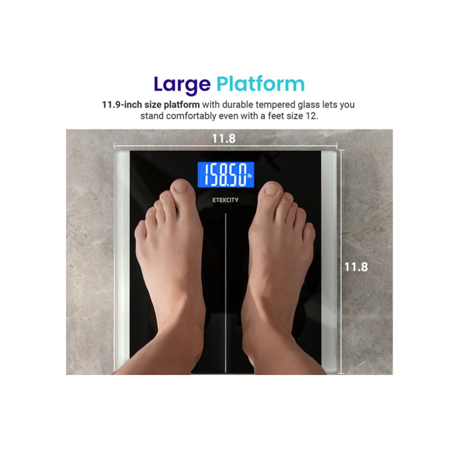 Etekcity Digital Body Weight Bathroom Scale - Black