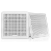 Fusion FM-F65SW 6.5" 120W Flush Mount Speakers Square White Grilles