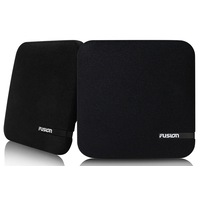 Fusion SM-F65CB 6.5" 100W Shallow Mount Speakers Square Black Grilles