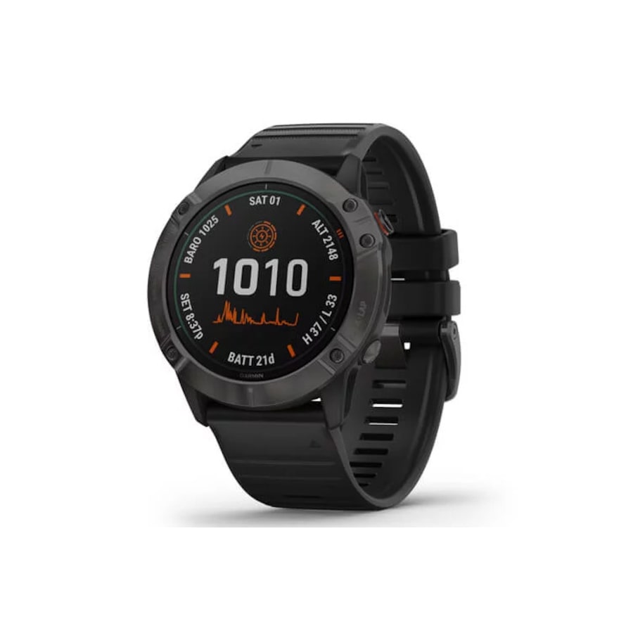Garmin Fenix 6X Pro Solar Titanium Carbon Gray DLC with Black Band - Carbon Gray DLC