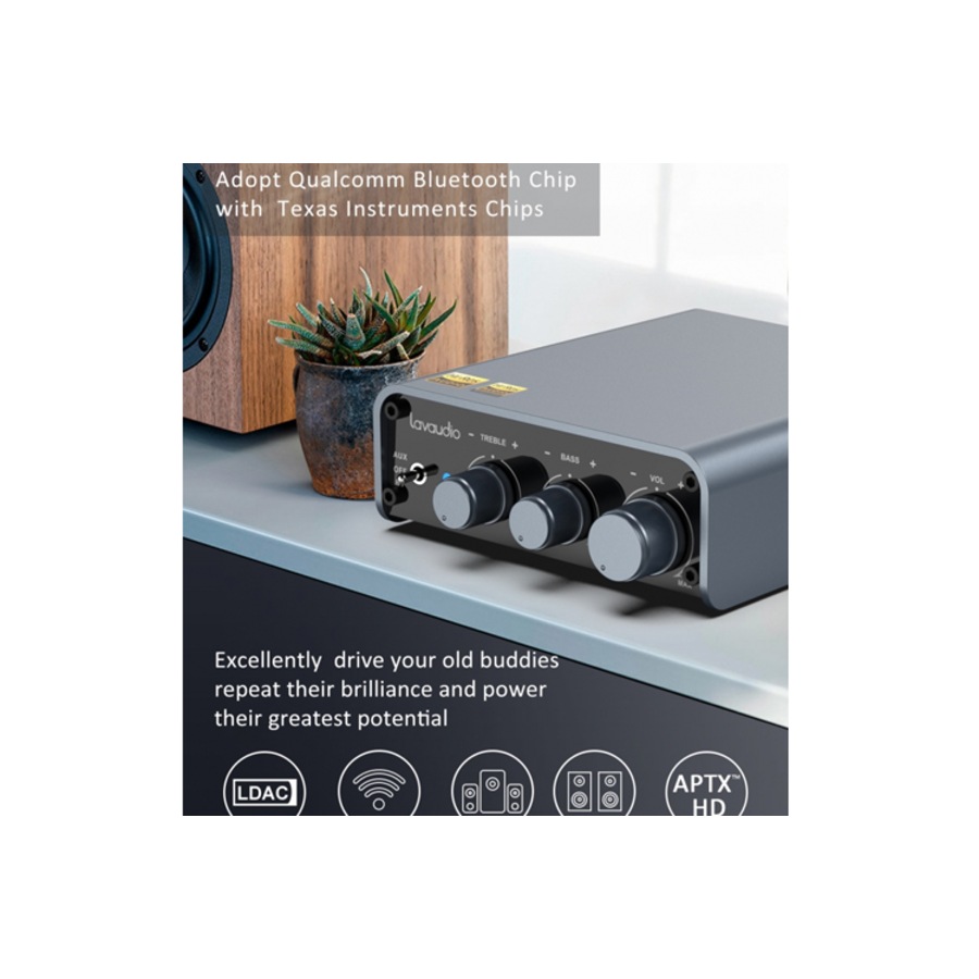 Lavaudio DS300 200W Bluetooth DAC 2 Channel Amplifier