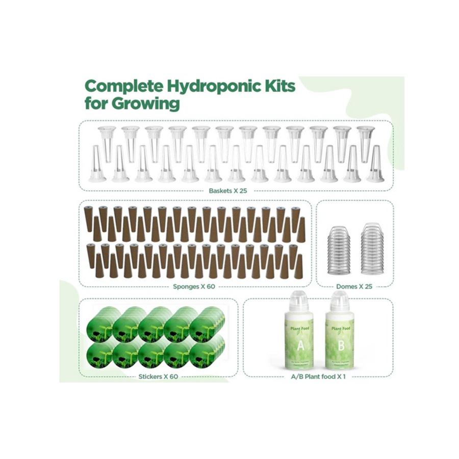 LetPot 172 Pcs Seed Pod Round Sponge Kit for Hydroponics