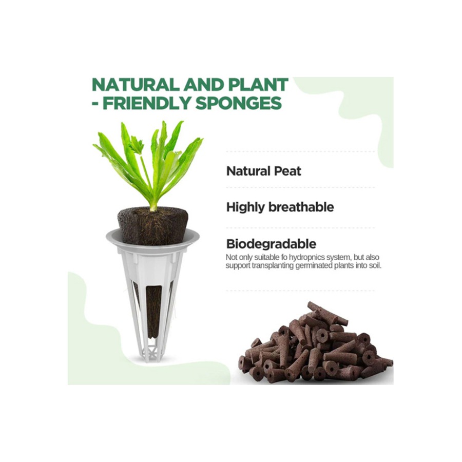 LetPot 172 Pcs Seed Pod Round Sponge Kit for Hydroponics