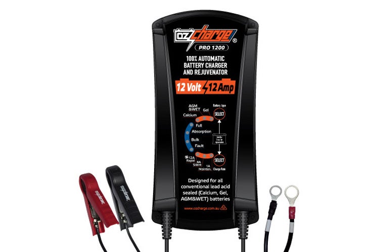 OzCharge Pro 12 Volt 12A Amp 9-Stage Battery Charger & Maintaine