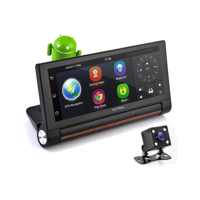 ULTECH Dash Camera Dual Cam Reversing Car 4'' Recorder 32GB DVR