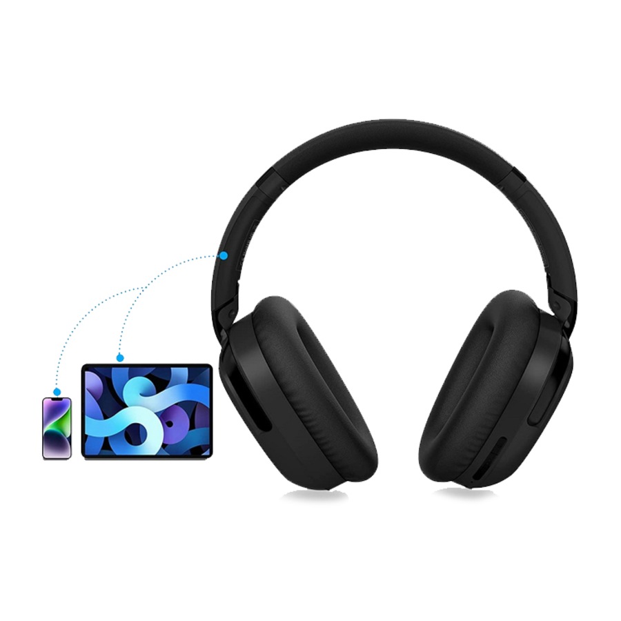 Silcron Eono Bluetooth Active Noise Cancelling Headphones - Black