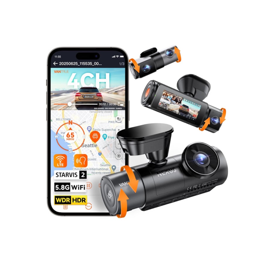 Vantrue N5S 4-Channel GPS 5G WiFi Dash Cam