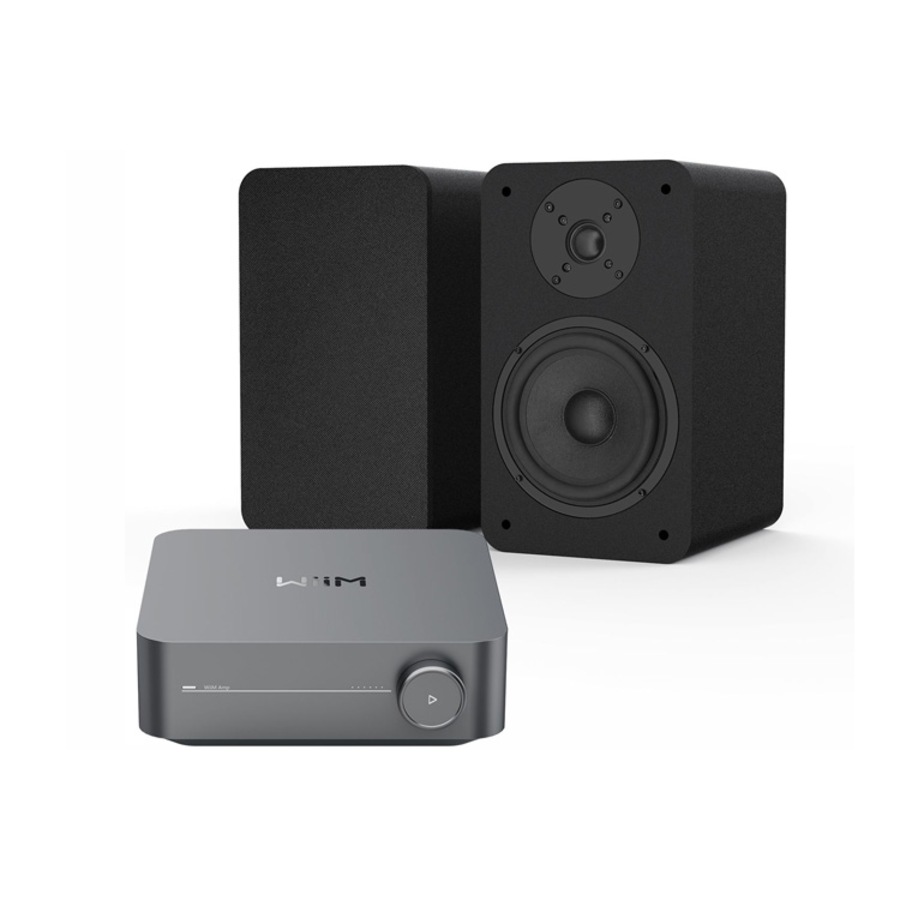 WiiM Streaming Amp w/ Purity Bookshelf Speakers