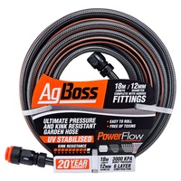 AgBoss 12mm x 18m Premium Garden Hose with Fittings